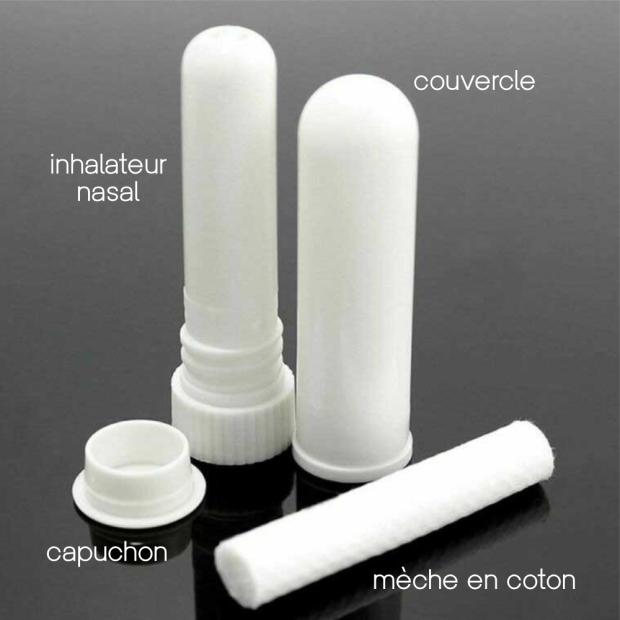 Stick inhalateur, en plastique blanc pour huiles essentielles